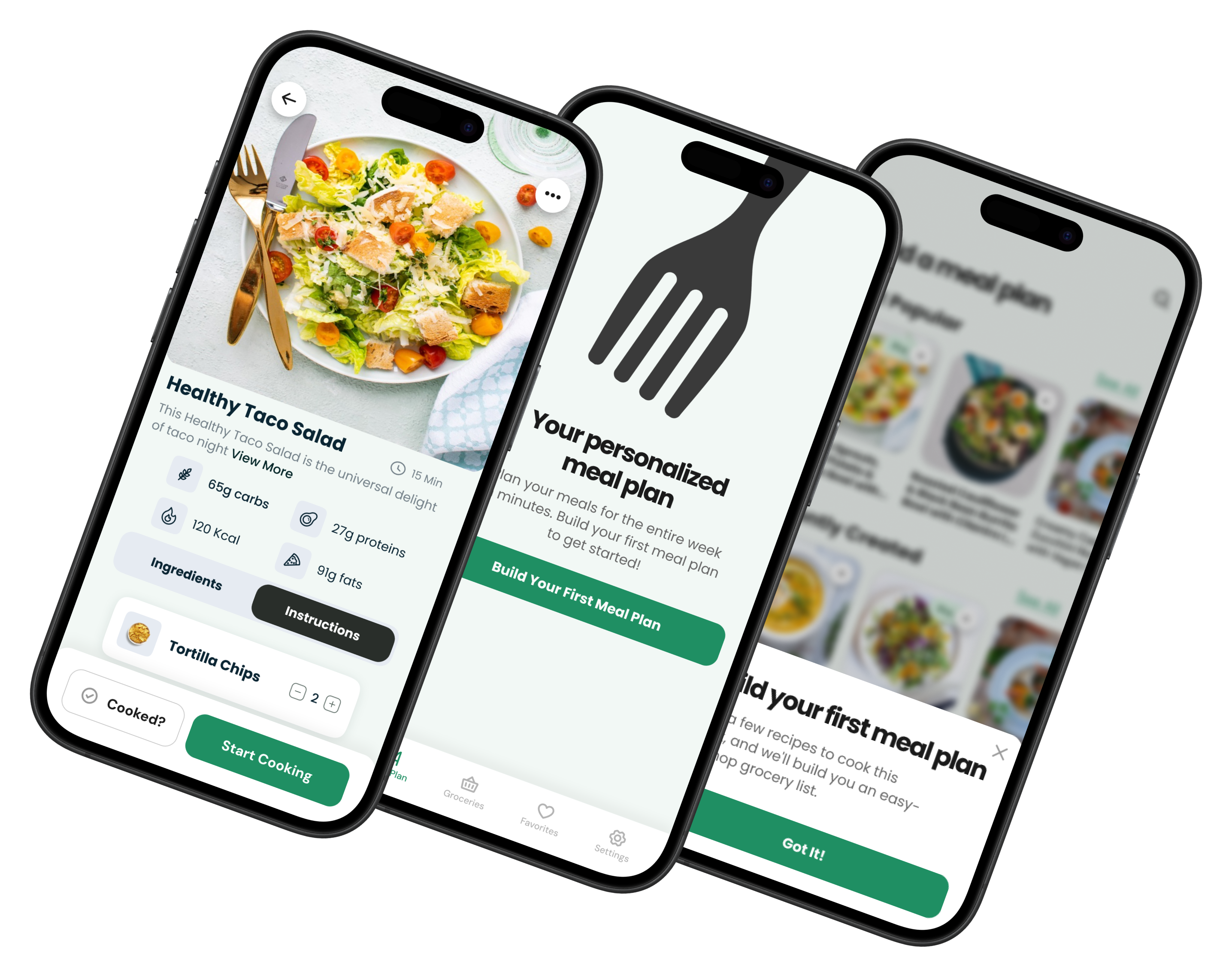 App screens
