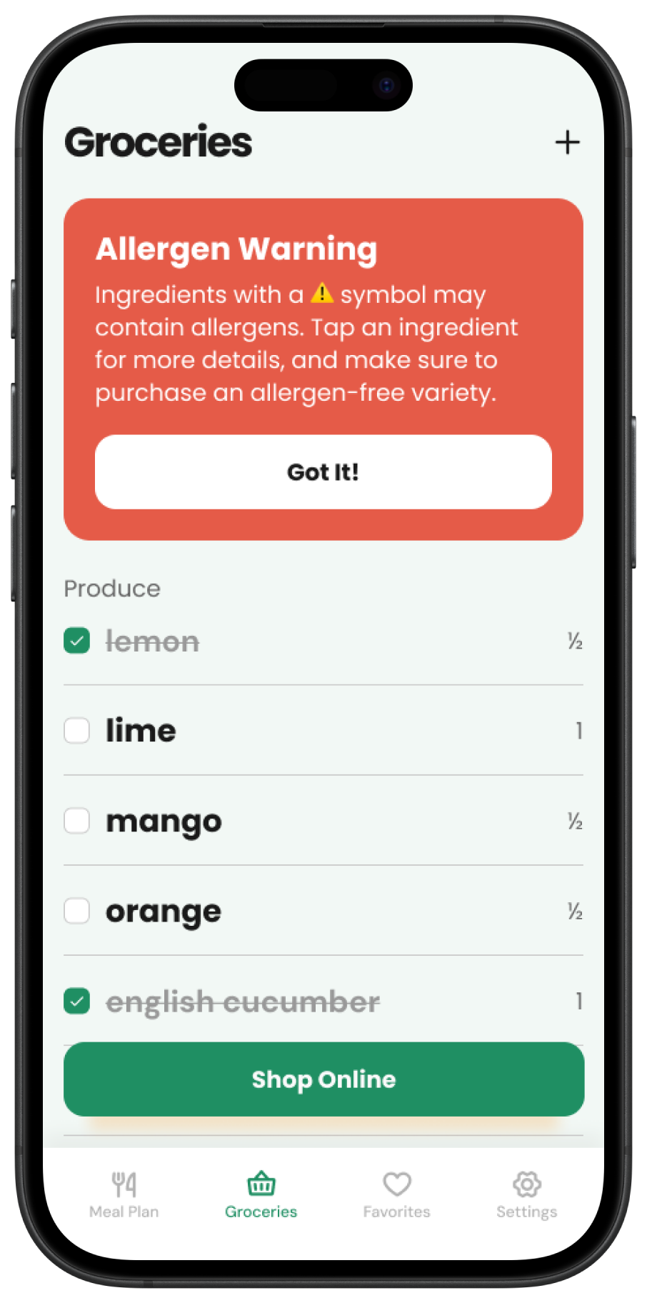 Auto Grocery List